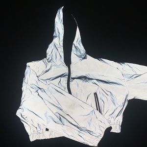 holographic cropped jacket